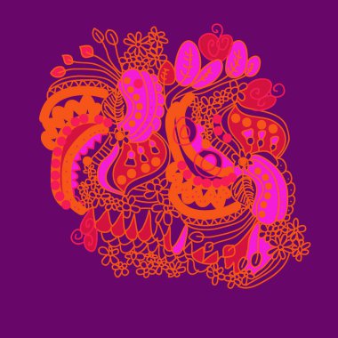 sanatsal soyut dikişsiz desen, vektör illüstrasyon