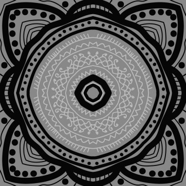 Renkli motifin dairesel dikişsiz deseni