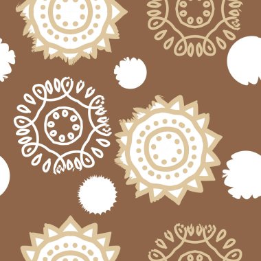 Dekoratif motif, karalamalar, çizgiler, yıldızlar, dalgalar Dikişsiz desen. Elle çizilmiş.