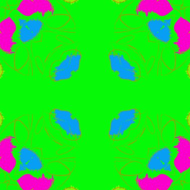 Çiçek motifli dairesel dikişsiz desen, fotokopi alanı