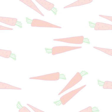 Havuçlu kusursuz desen, vektör çizimi