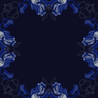 iris çiçek ve yaprakları ile dikişsiz desen arka plan soyut vektör illüstrasyon