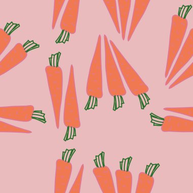 Havuçlu kusursuz desen, vektör çizimi