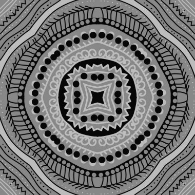 Aşiret motifinin dairesel dikişsiz deseni 