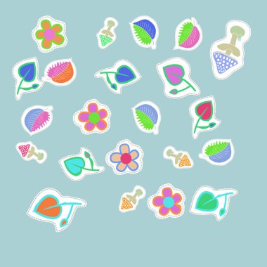 Soyut basit çiçek süsleme Dikişsiz desen