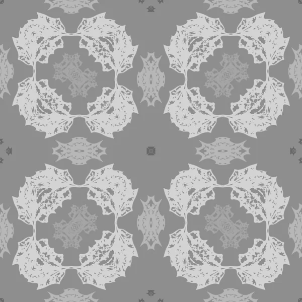 Circular Seamless Pattern Floral Motif Copy Space — Stock Vector