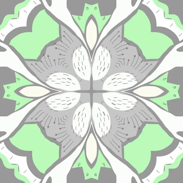 Modèle Circulaire Sans Couture Motif Floral — Image vectorielle