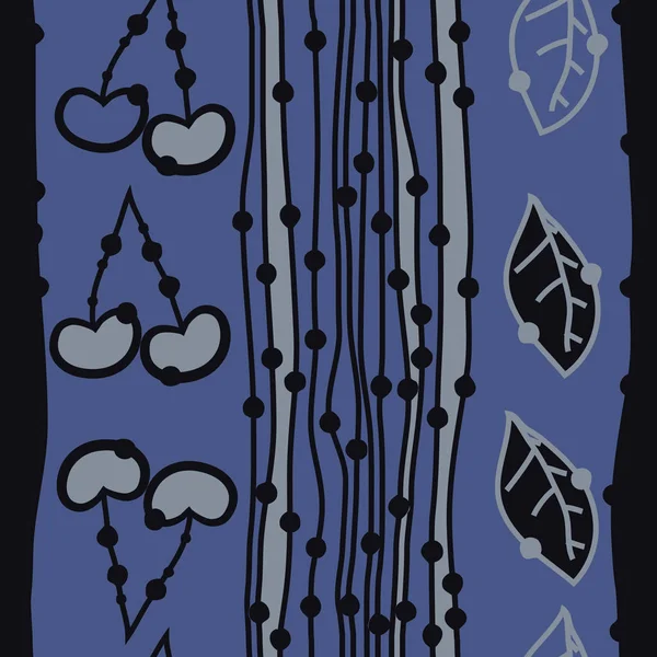 Бесшовный Рисунок Яблоками Листьями Векторная Иллюстрация — стоковый вектор