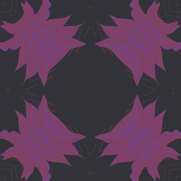 花モチーフの円形シームレスパターン 単にベクトルイラスト — ストックベクタ