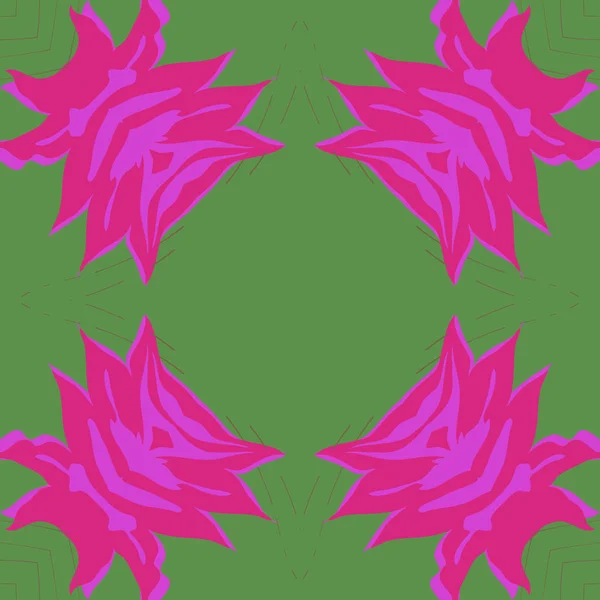 Patrón Circular Sin Costuras Motivo Floral Simplemente Ilustración Vectorial — Vector de stock