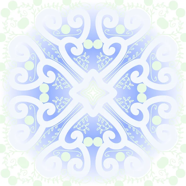 Kreisförmiges Nahtloses Muster Mit Zarten Floralen Motiven — Stockvektor