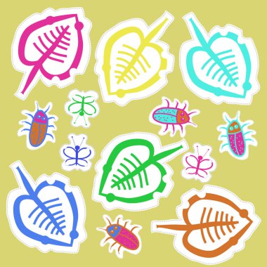 Soyut basit kelebekler Dikişsiz desen