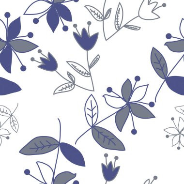 Renkli motif çiçek dikişsiz desen