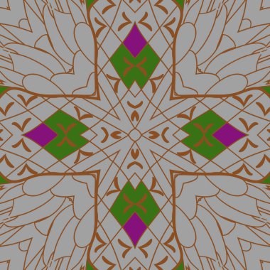 sanatsal soyut dikişsiz desen, vektör illüstrasyon