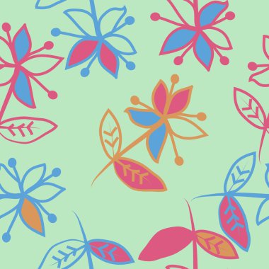 Soyut dikişsiz çiçek deseni, vektör 