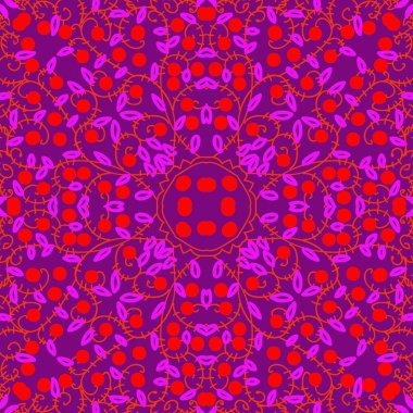 Renkli motifin dairesel dikişsiz deseni