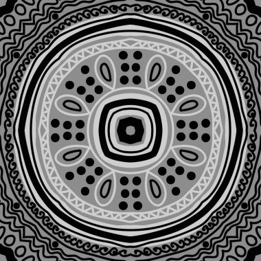 Renkli motifin dairesel dikişsiz deseni