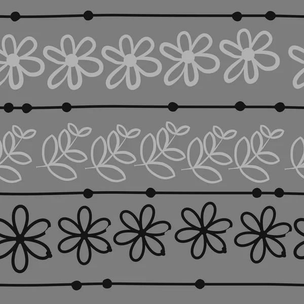 Безшовний Квітковий Візерунок Листям Вектор — стоковий вектор