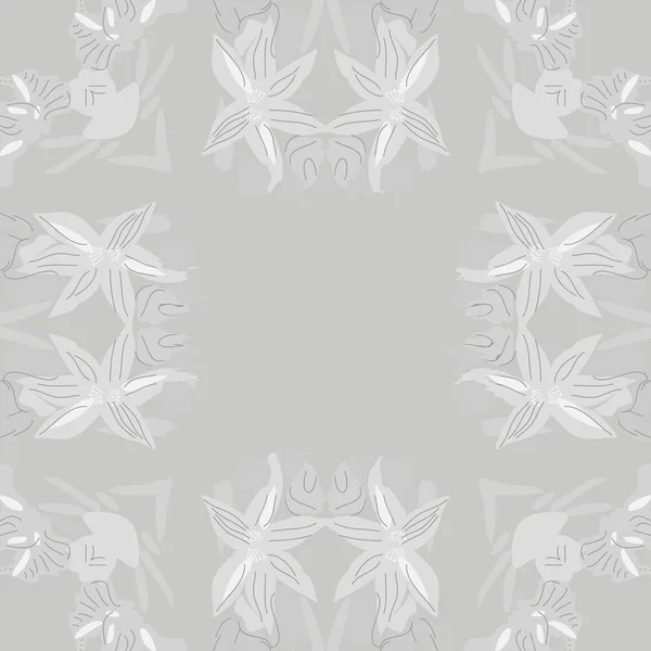 Abstrait Modèle Circulaire Sans Couture Impression Florale Vecteur — Image vectorielle