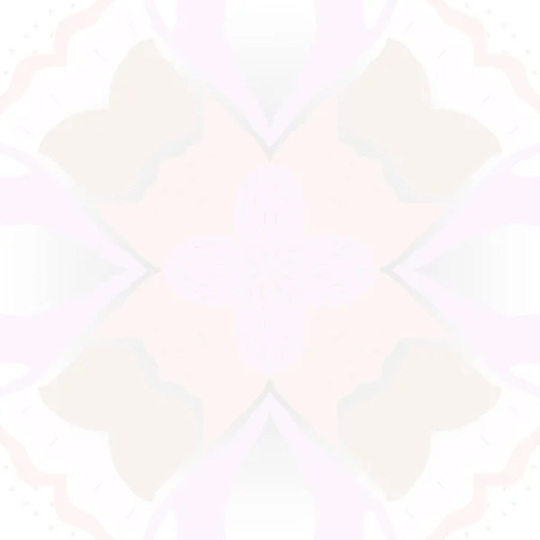 Kreisförmiges Nahtloses Muster Aus Floralen Motiven Blume Kritzeleien Staubgefäßen Flecken — Stockvektor
