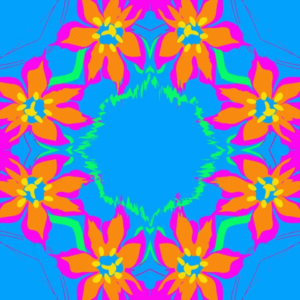 Бесшовный Рисунок Абстрактных Простых Цветов — стоковый вектор