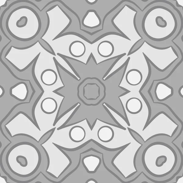 抽象的なモチーフの円形シームレスパターン — ストックベクタ