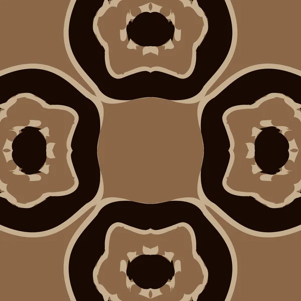 花のモチーフ スポット コピースペースの円形シームレスパターン — ストックベクタ