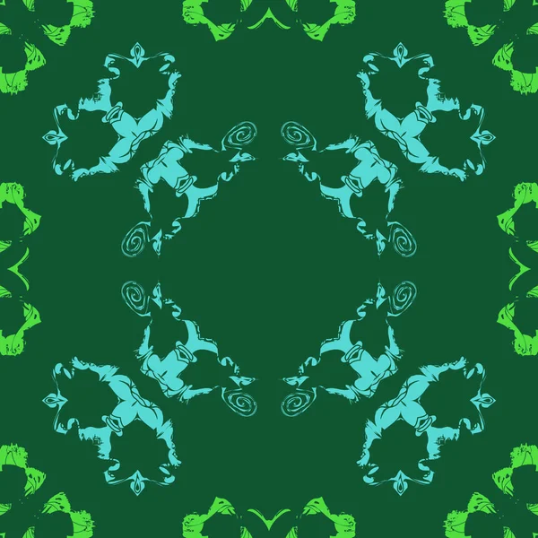 Kreisförmige Nahtlose Muster Von Floralen Motiven Spiralen Flecken Loch Kopierraum — Stockvektor