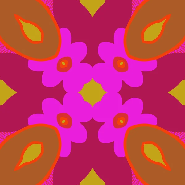 Motif Circulaire Sans Couture Motif Floral Fleur Griffes — Image vectorielle