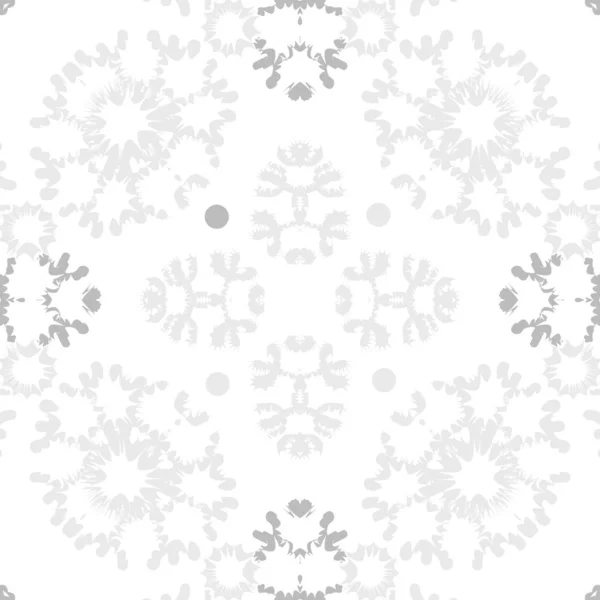 Patrón Circular Motivo Abstracto Con Copos Nieve Tema Invierno — Archivo Imágenes Vectoriales