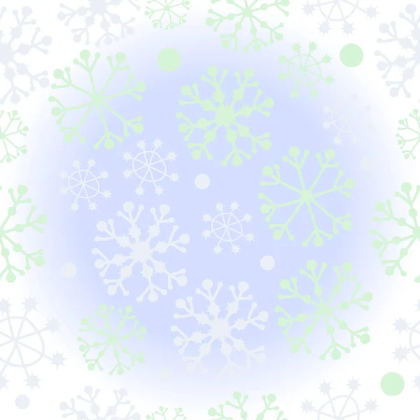 Seamless Pattern Winter Motifs Snow — Stock Vector
