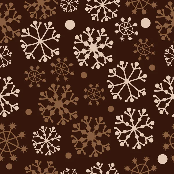 冬のモチーフ 雪のシームレスなパターン — ストックベクタ