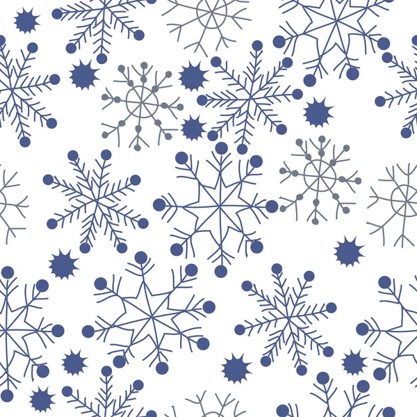 Абстрактный Бесшовный Рисунок Красочными Снежинками — стоковый вектор