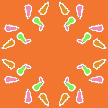 Soyut basit meyve Dikişsiz desen