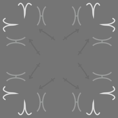 Zodiac Signs Dikişsiz desen-balık, yay. Vektör Illustration