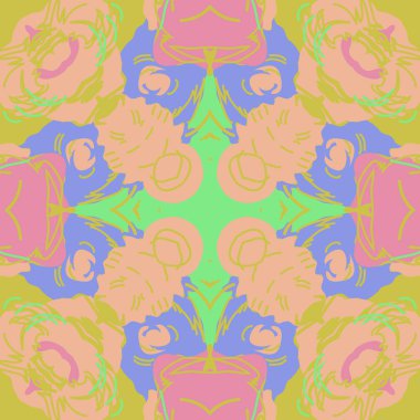 sanatsal soyut dikişsiz desen, vektör illüstrasyon