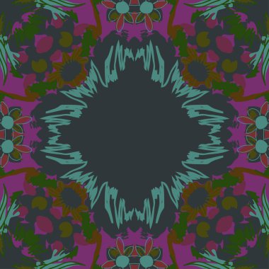 Çiçek motifi, çiçek, karalama, delik, kopyalama alanı dairesel dikişsiz desen.  