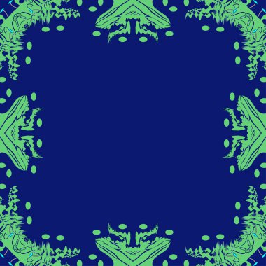 Çiçek motifi dairesel dikişsiz desen, noktalar, çizgiler, dalgalar, delik, elips, kopyalama alanı.  