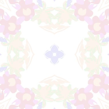 Renkli dairesel çiçek desenli kart 