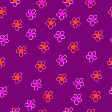 Soyut basit çiçek arka plan Dikişsiz deseni