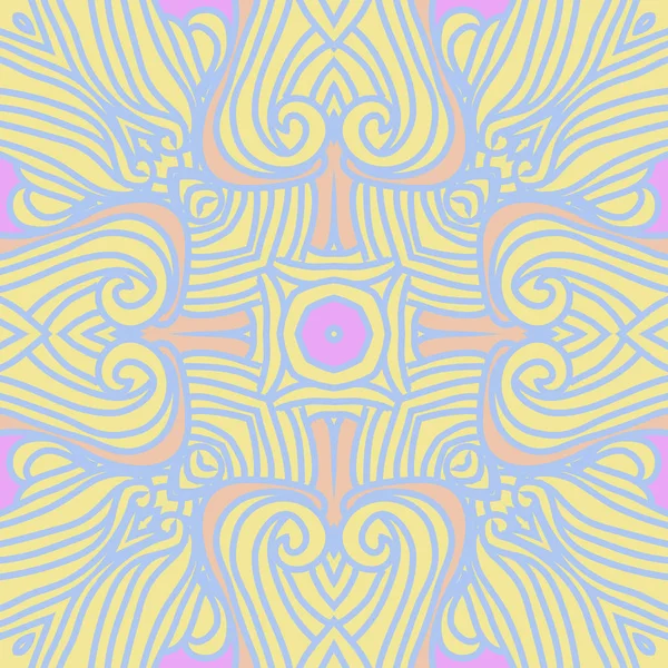 Modèle Circulaire Sans Couture Motif Floral Illustration Vectorielle — Image vectorielle