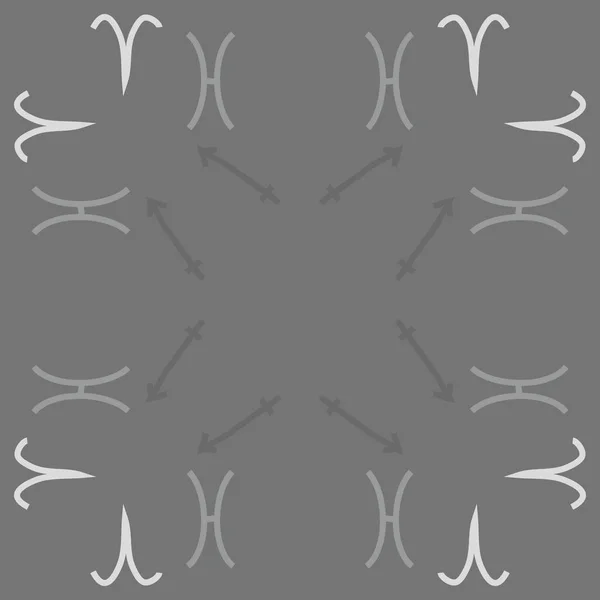 Modello Senza Cuciture Segni Zodiacali Pesci Sagittario Illustrazione Vettoriale — Vettoriale Stock