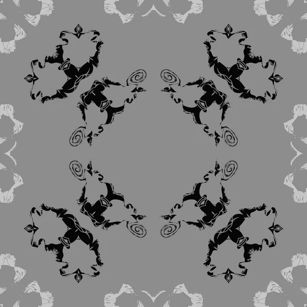 Patrón Circular Sin Costuras Motivo Floral Espirales Manchas Agujero Espacio — Archivo Imágenes Vectoriales