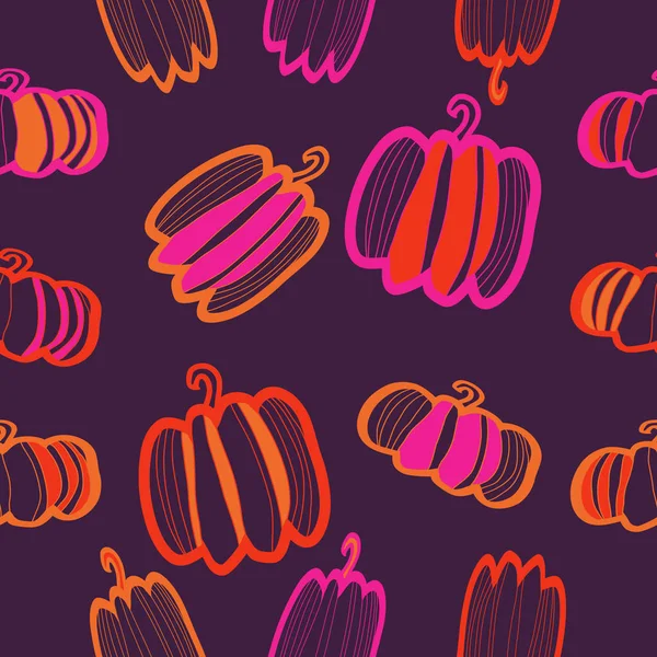 Fondo Inconsútil Abstracto Con Calabazas Gráficas — Archivo Imágenes Vectoriales