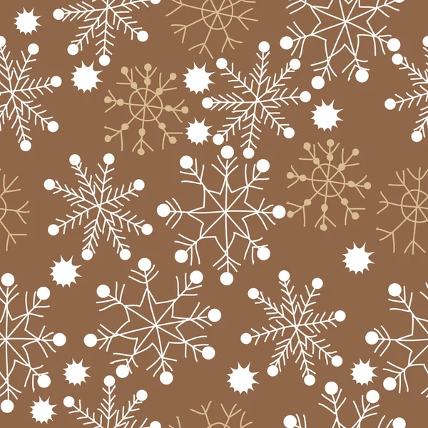 カラフルな雪片と抽象的なシームレスなパターン — ストックベクタ