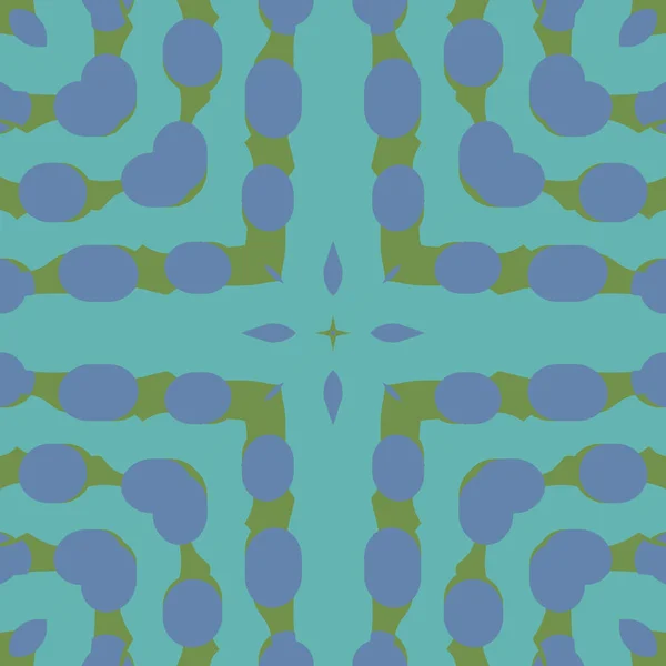Circular Seamless Pattern Decorative Motif Ellipses Stripes Cross — Stock Vector