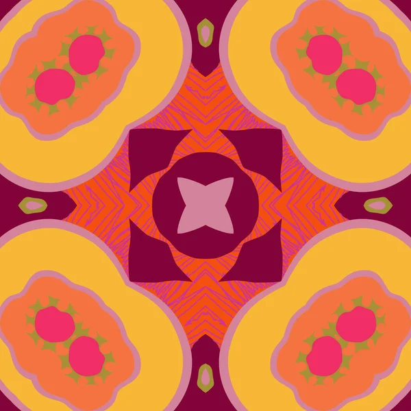 抽象的な円形のシームレス パターン — ストックベクタ