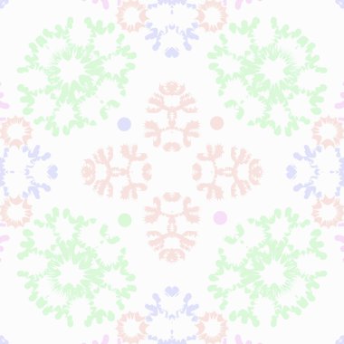 Kar taneleri ile soyut motif dairesel desen. Kış teması 