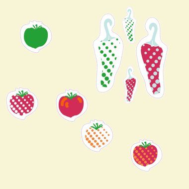 Soyut basit sebze Dikişsiz desen