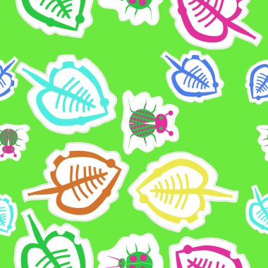 Soyut basit hata ve yaprakların kusursuz deseni